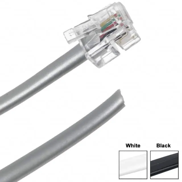 H3641R-25 (CABLE MOD 6P4C PLUG-CABLE 25')