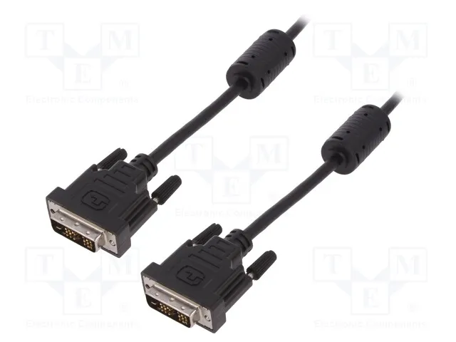 AK-320100-020-S (Cable; DVI-D (18+1) plug,both sides; 2m; black; 30AWG; Core: CuСрок поставки 2-3 недели)