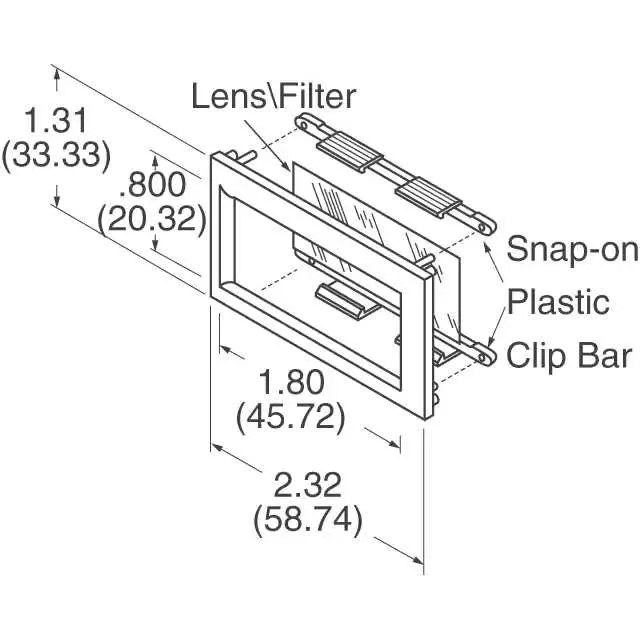 6101010 (BEZEL 1.8 BLK PLAS W/O LENS 3PC")