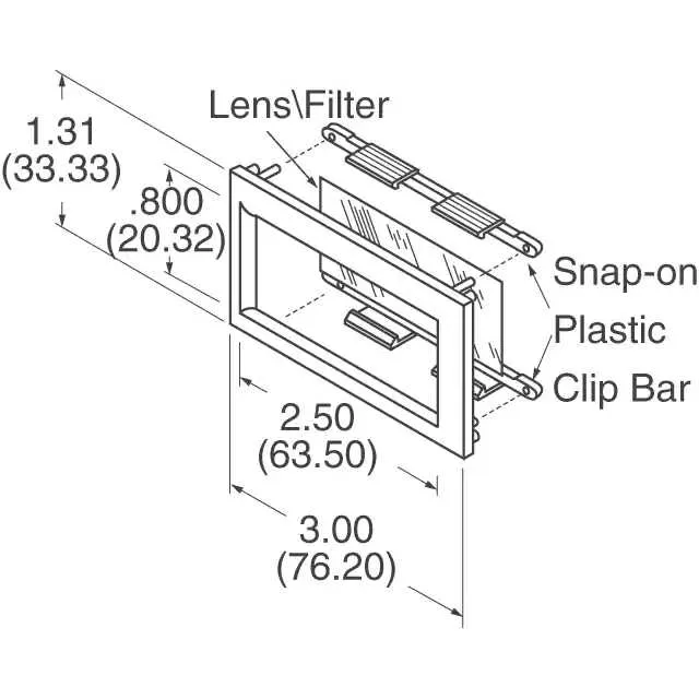 6102010 (BEZEL 2.5 BLK PLAS W/O LENS 3PC")
