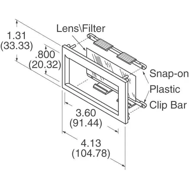 6103010 (BEZEL 3.6 BLK PLAS W/O LENS 5PC")