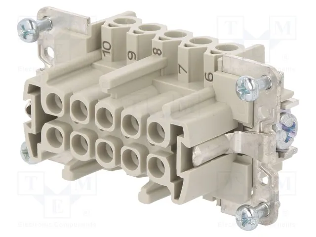 70.300.1040.0 (Connector: HDC; female; PIN: 10; size 10; Pitch: 57x27mm; 500V; 16AСрок поставки 2-3 недели)