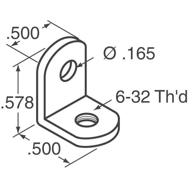 617 (BRACKET RT ANG MOUNT 6-32 STEEL)