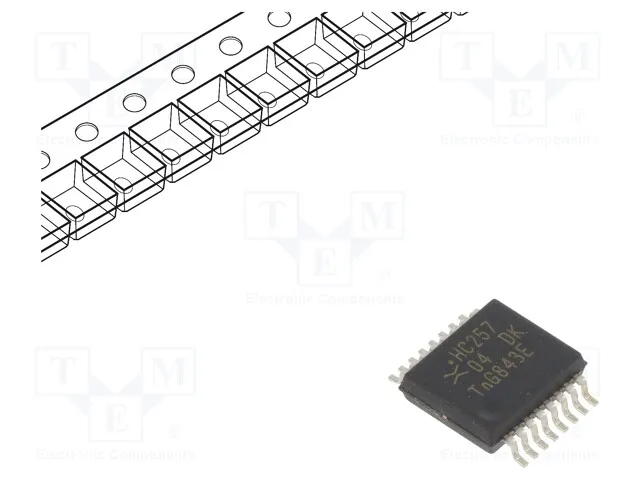 74HC257DB,112 (IC QUAD 2-IN MUX 3-ST 16-SSOP)