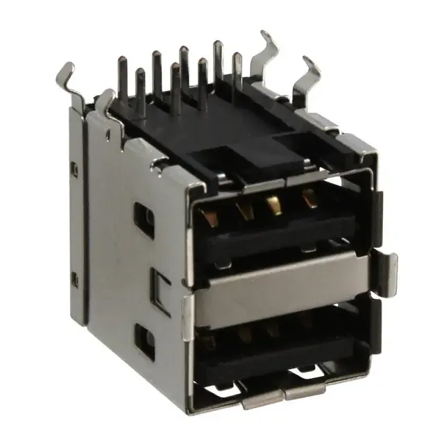 0672983091 (CONN RCPT USB STACKED R/A BLACK)