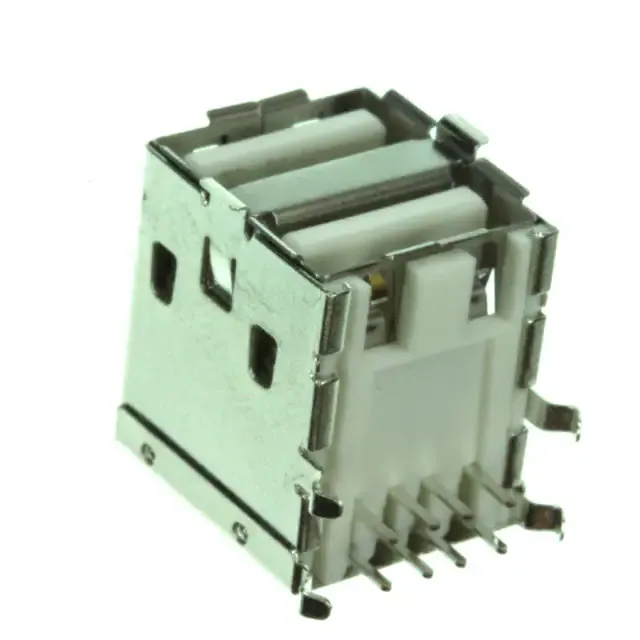 0672984090 (CONN RECEPT USB STACKED R/A WHT)