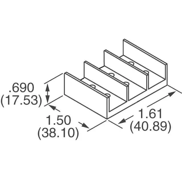 7-342-2PP-BA (HEATSINK HORZ SIX BLACK TO-220)