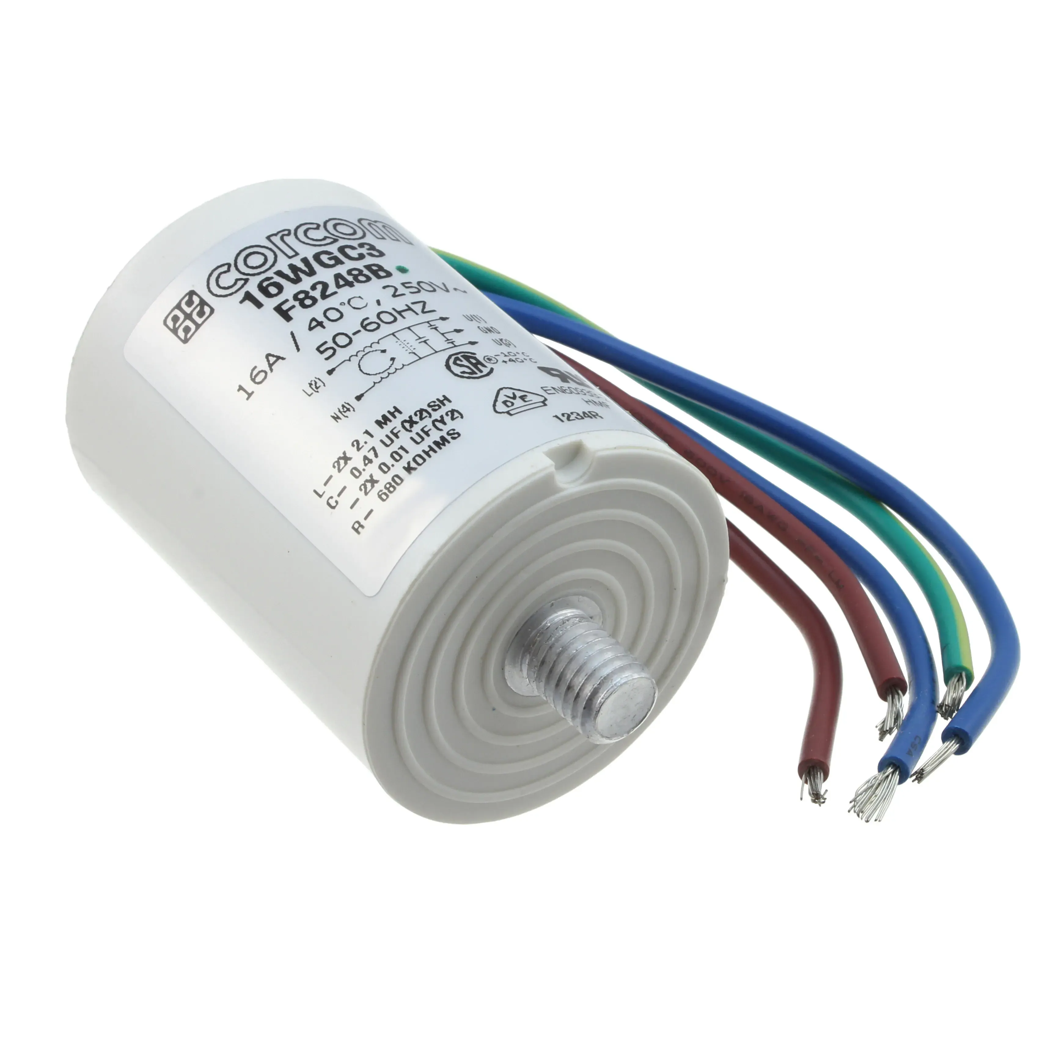 7-6609089-8 (LINE FILTER 250VAC 16A CHASS MNT)