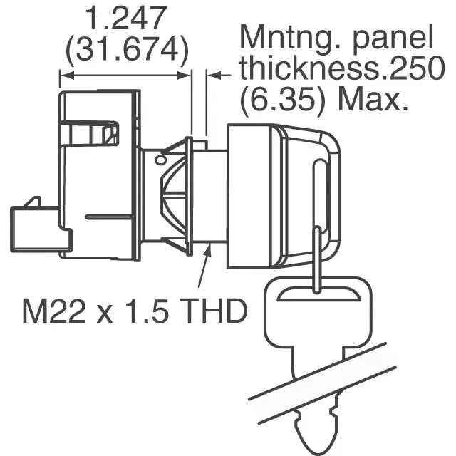 89477-01 (SWITCH KEYLOCK 4POS SP3T 20A 12V)