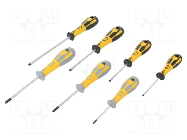 T49162D (Kit: screwdrivers; Pcs: 7; Phillips,slotСрок поставки 2-3 недели)