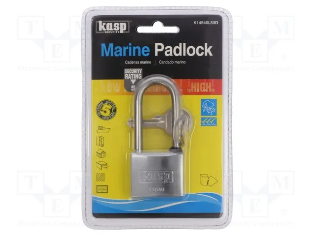 K14540L50D (Padlock; Width: 40mm; stainless steel; Kind: marine,shackle; gatesСрок поставки 2-3 недели)