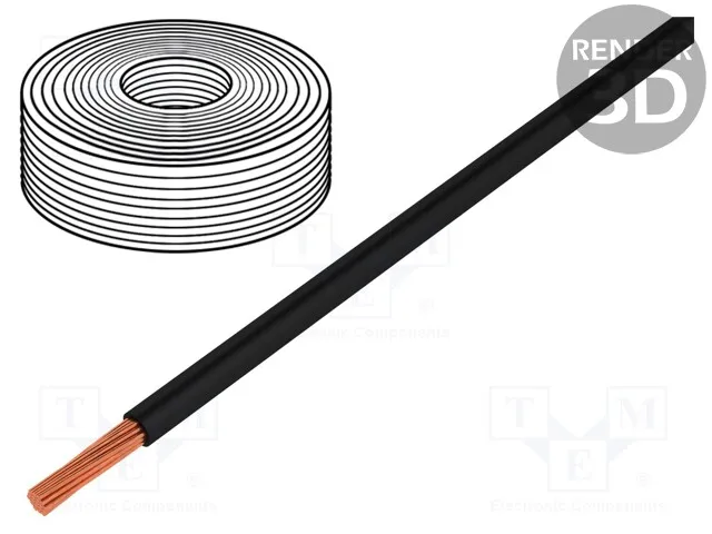 4560013S (Wire; LifY; stranded; Cu; 1x0,75mm2; PVC; black; 300/500V; -15?70°CСрок поставки 2-3 недели)