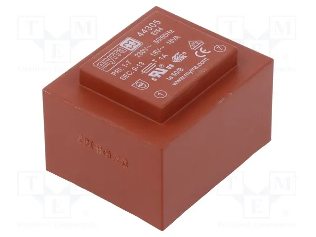 44305 (Transformer: encapsulated; 16VA; 230VAC; 18V; 889mA; Mounting: PCBСрок поставки 2-3 недели)