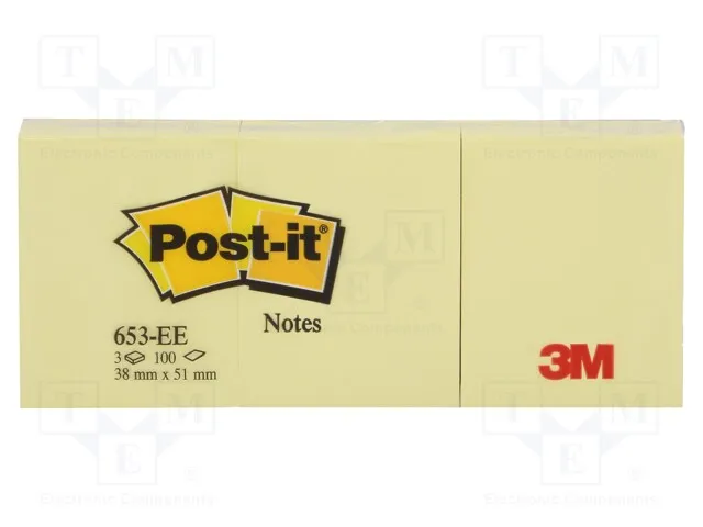 3134375323987 (Sticky notes; yellow; Pcs: 3; 38x51mmСрок поставки 2-3 недели)