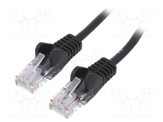DK-1511-005/BLACK (Patch cord; U/UTP; 5e; stranded; Cu; PVC; black; 0.5mСрок поставки 2-3 недели)