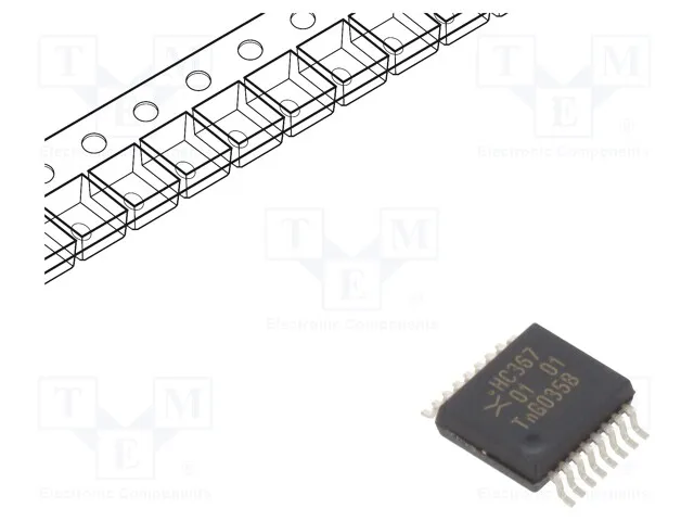 74HC367DB,118 (IC BUFFER NON-INVERT 6V 16SSOP)
