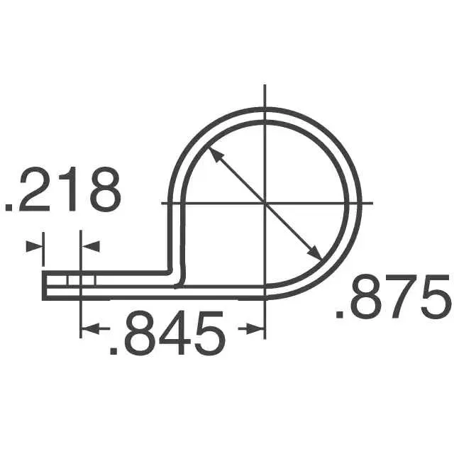 7637 (CBL CLAMP P-TYPE WHITE FASTENER)