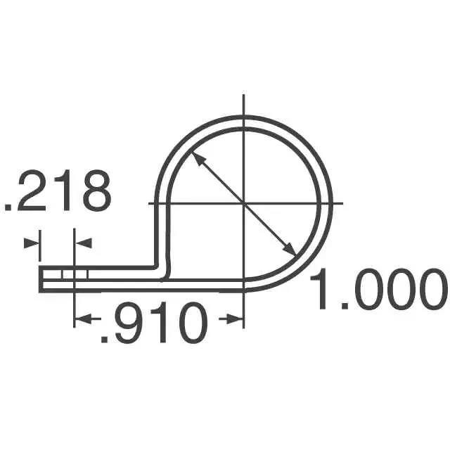 7638 (CBL CLAMP P-TYPE WHITE FASTENER)