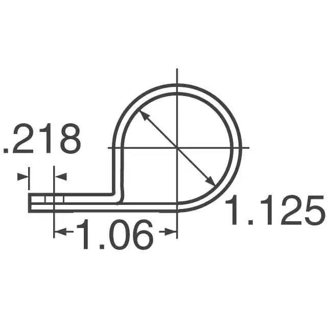 7640 (CBL CLAMP P-TYPE WHITE FASTENER)