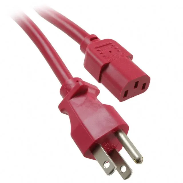 800-18-13D-RE-0010F (PWR CORD 10A 125V 18AWG RED 10')