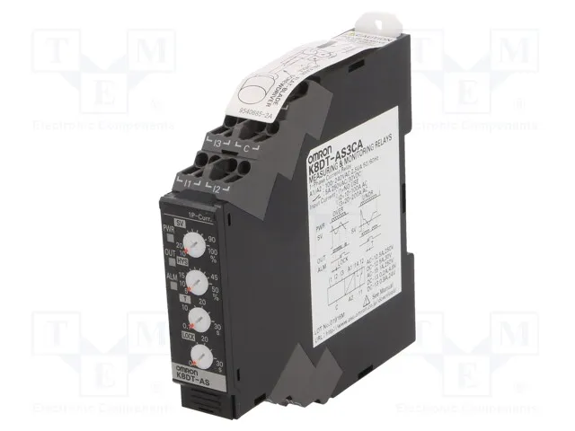 K8DT-AS3CA (CURNT RELY 10 TO 200 A PUSH IN)