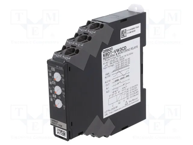 K8DT-VW3CD (UNDROVR VOLT RELAY 20 TO 600 V)