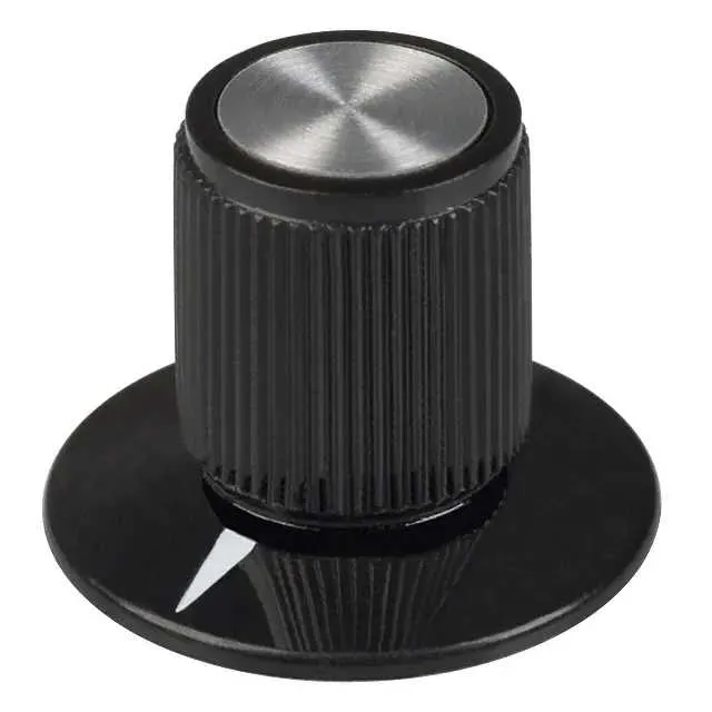 8558 (KNOB KNURLED W/SKRT 0.125 PLAST")