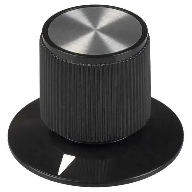 8560 (KNOB KNURLED W/SKRT 0.250 PLAST")