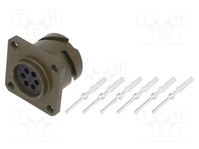 VG95234B1-14S-6PN (CONN RCPT MALE 6POS SILVER CRIMP)