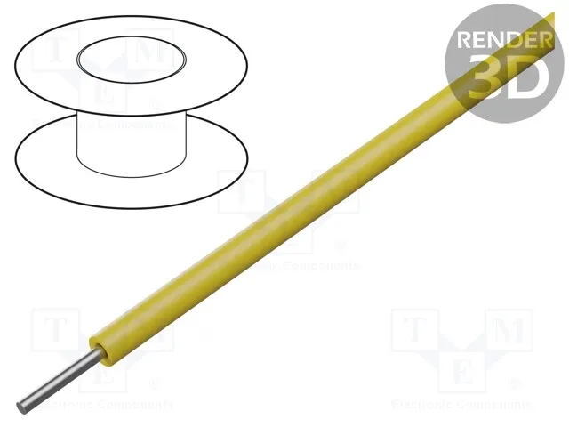 3053/1 YL005 (HOOK-UP SOLID 20AWG YELLOW 100')