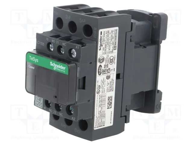 LC1D25BD (Contactors, Motor Control, 3-P 1NO/1NC 25A 24VDC, Box Lugs, TeSys D SeriesСрок поставки 2-3 недели)
