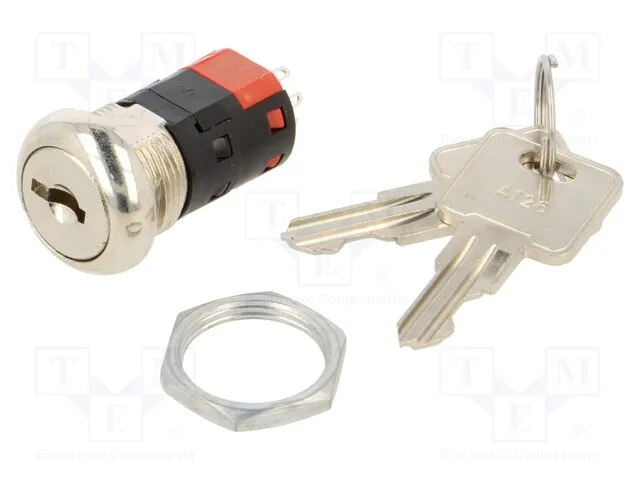 Y2011U2R203NQ (SWITCH KEYLOCK 2POS DPDT 4A 125V)