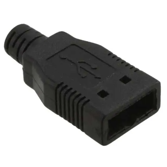 A-USBPA-HOOD-BLK-R (CONN HOOD USB A-MALE BLACK)