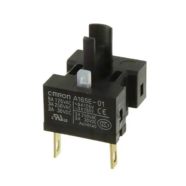 A165E-01 (SW CONT BLK NON-LIGHTED SPST-NC)