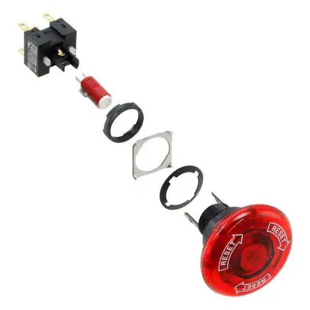 A165E-LM-24D-02 (SWITCH PUSH DPST-NC 5A 125V)