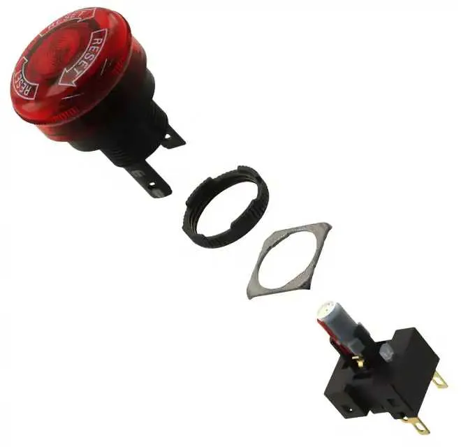 A165E-LS-24D-01 (SWITCH PUSH SPST-NC 5A 125V)