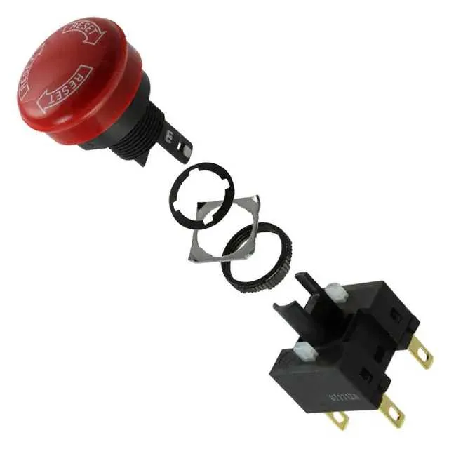A165E-S-02 (SWITCH PUSH DPST-NC 5A 125V)