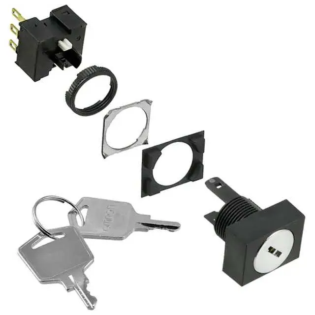 A165K-J2M-1 (SWITCH KEYLOCK 2POS SPDT 5A 125V)