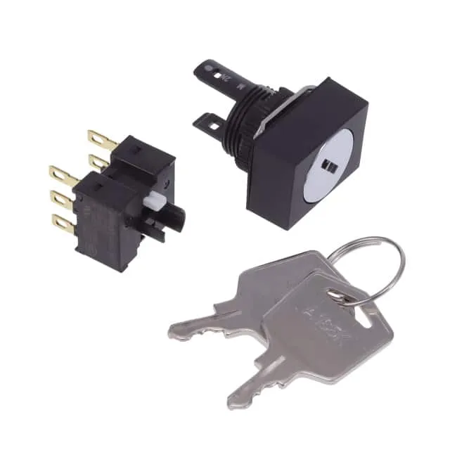 A165K-J2M-2 (SWITCH KEYLOCK 2POS DPDT 5A 125V)