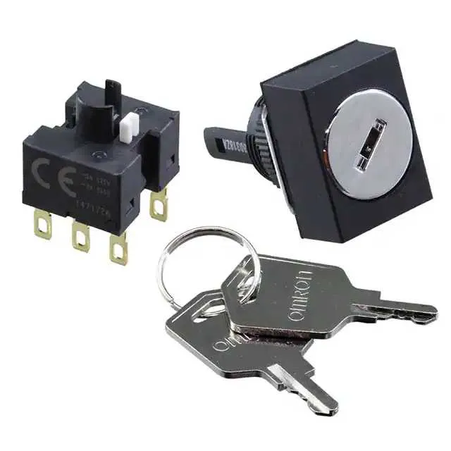 A165K-J2ML-2 (SWITCH KEYLOCK 2POS DPDT 5A 125V)
