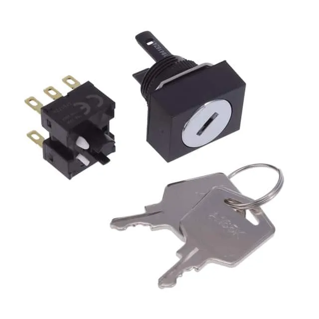 A165K-J3MR-2 (SWITCH KEYLOCK 3POS DPDT 5A 125V)