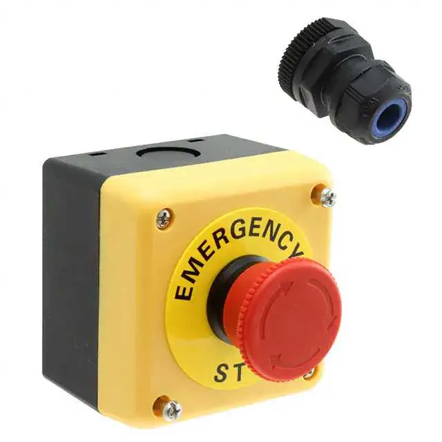 A22NE-M-P102-N-B (E-STOP & BOX DPST-O/C 10A PUSH)