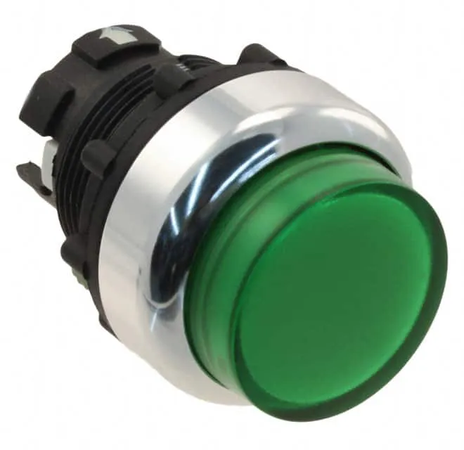 A22RL-TG-M (PB UNIT ILLUM MOM 22MM GRN PROJ)
