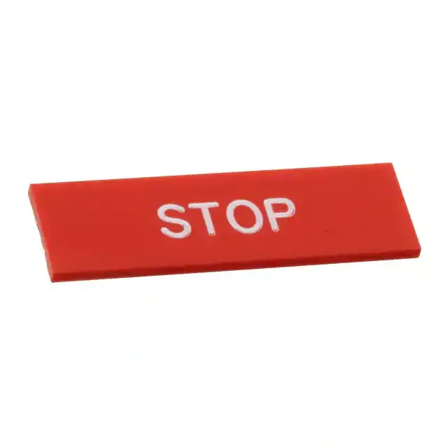A22Z-3443R-4 (SW LEGEND PLATE STOP WH TEXT/RED)