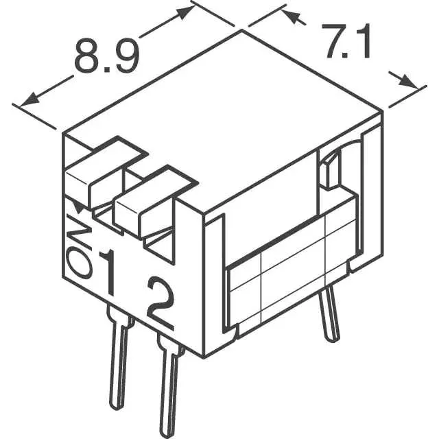 A6DR-2100 (SWITCH PIANO DIP SPST 30MA 30V)