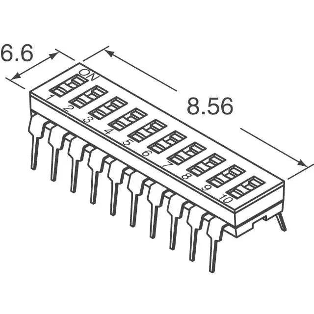 A6T-3104 (SWITCH SLIDE DIP SPST 25MA 24V)