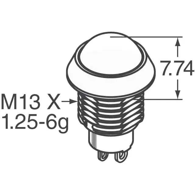AP4D202TZBE (SWITCH PUSH SPST-NO 0.125A 125V)