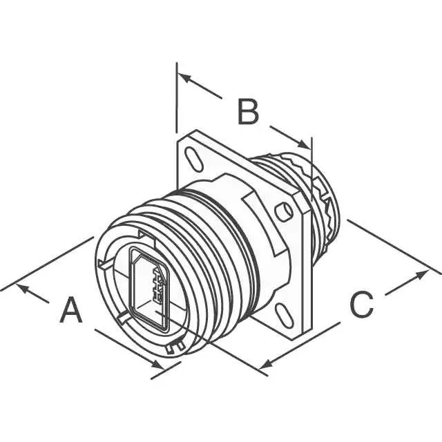 USBFTV25GF459 (CONN USB-A RCPT SQ FLANGE SOLDER)
