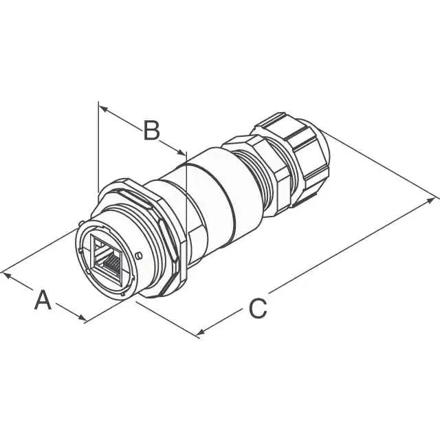 RJF7PE2G10100BTX (CABLE MOD 8P8C JACK-PLUG 3.28')