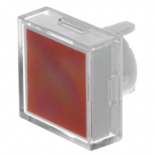 AT489JC (CAP PUSHBUTTON SQUARE CLEAR/RED)